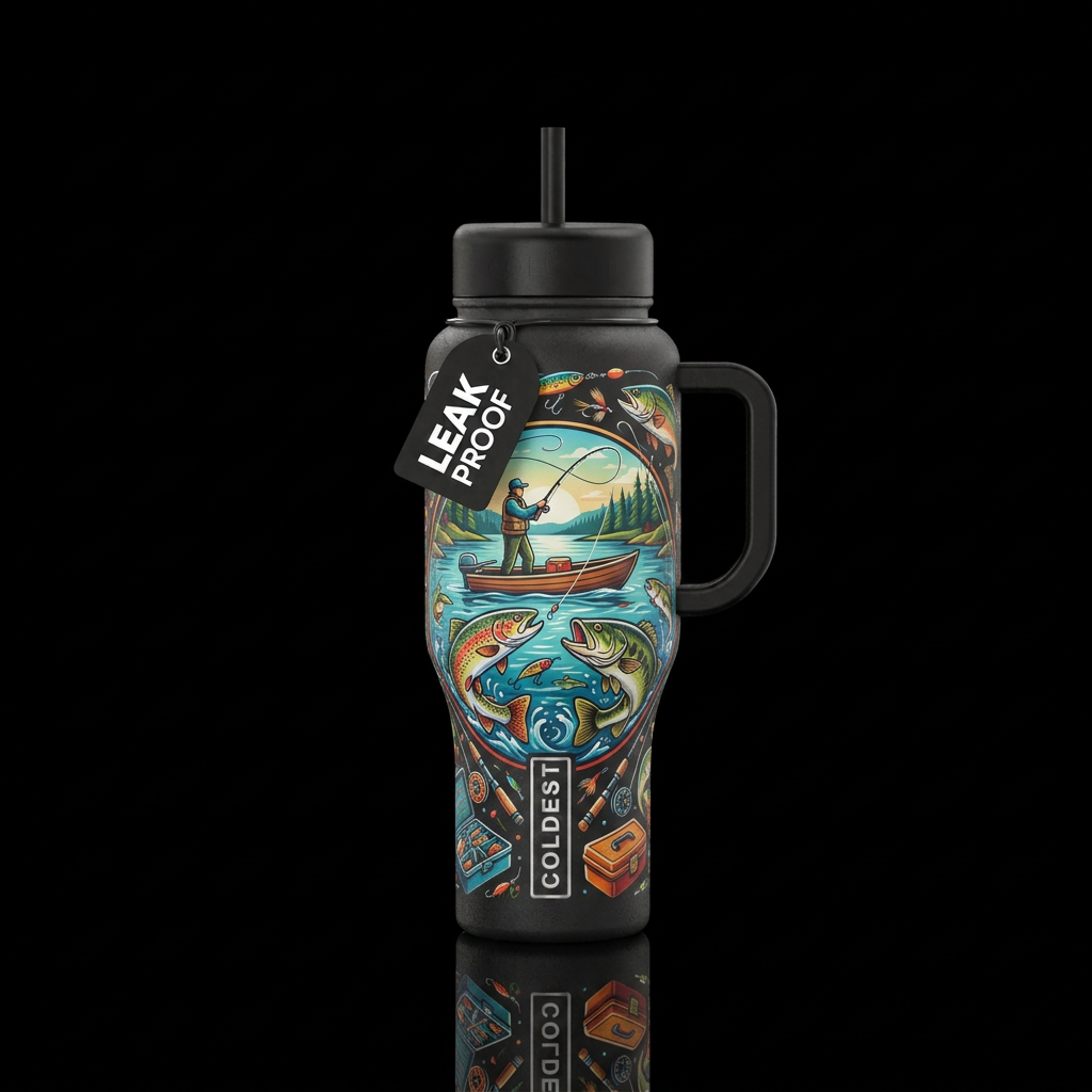 Fishing water bottle design