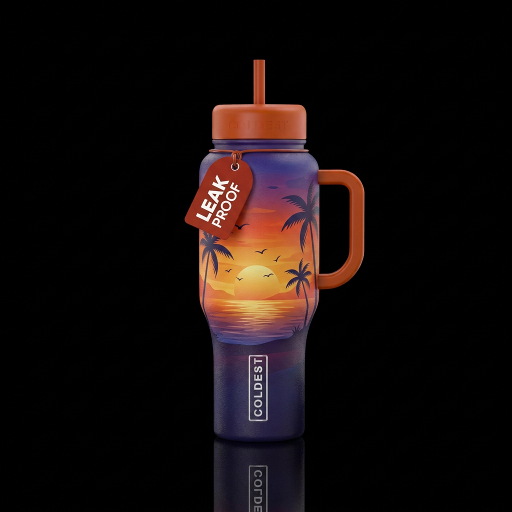 Sunset water bottle design