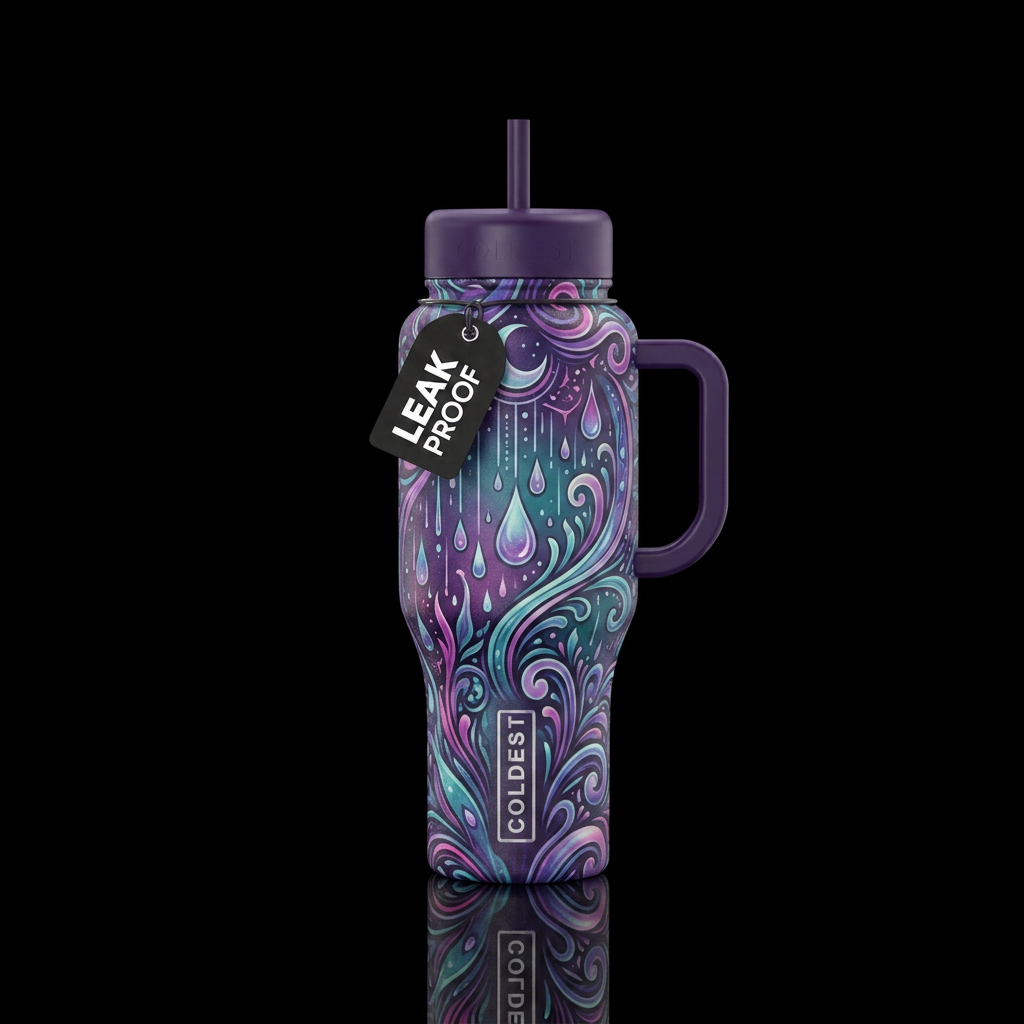 Mystic Rain water bottle design