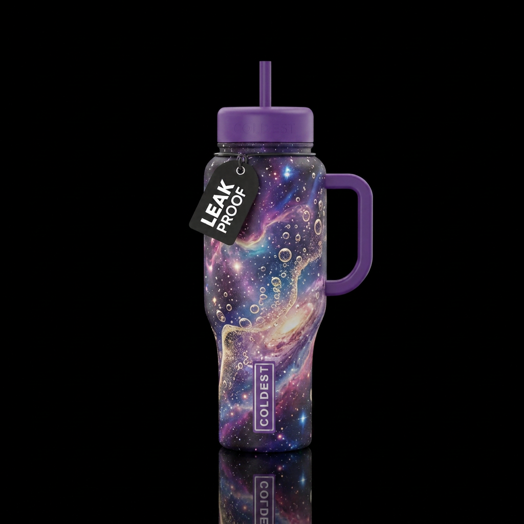 Champagne Supernova water bottle design