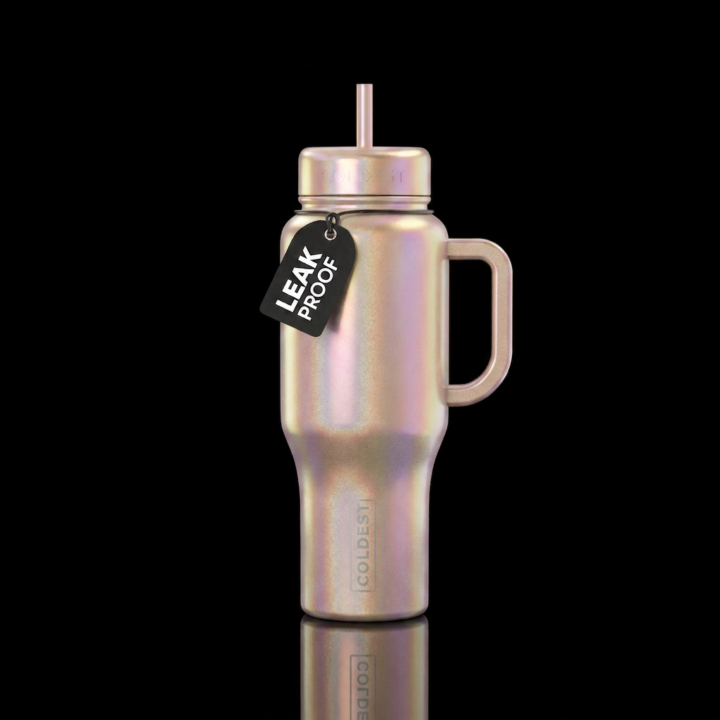 Champagne Supernova water bottle design