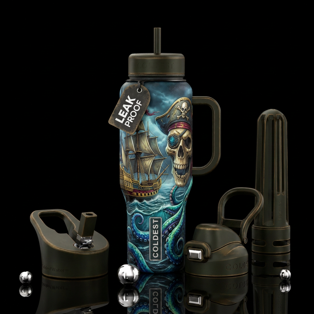 A Pirates Life water bottle design