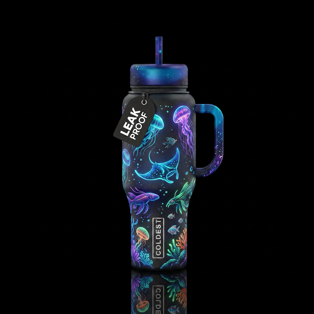 Majestic Creatures water bottle design