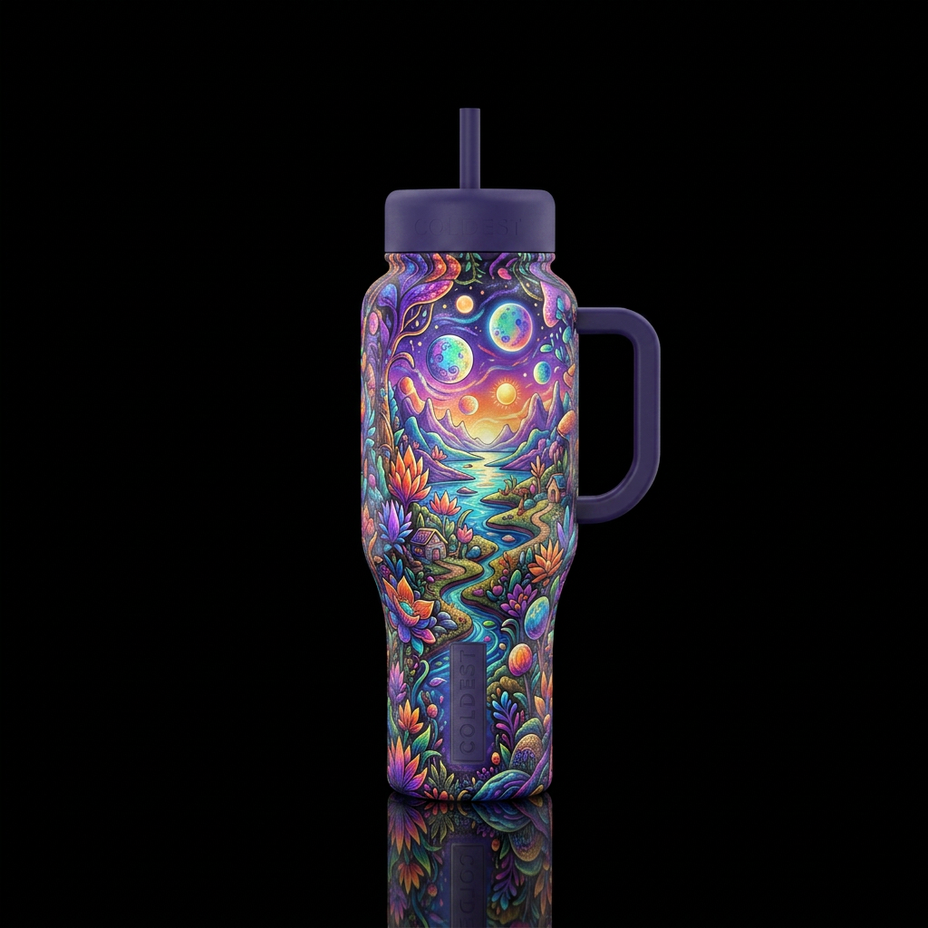 Create the plant that Chloe and Joe would live on water bottle design