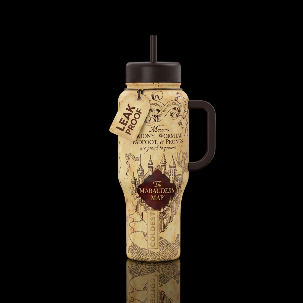 Marauders Map water bottle design