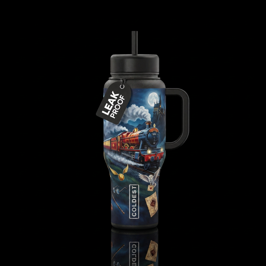 Hogwarts Express water bottle design