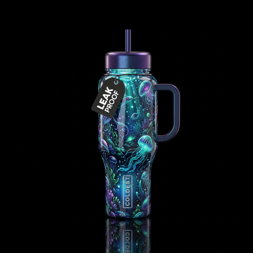 Ocean Glowie water bottle design