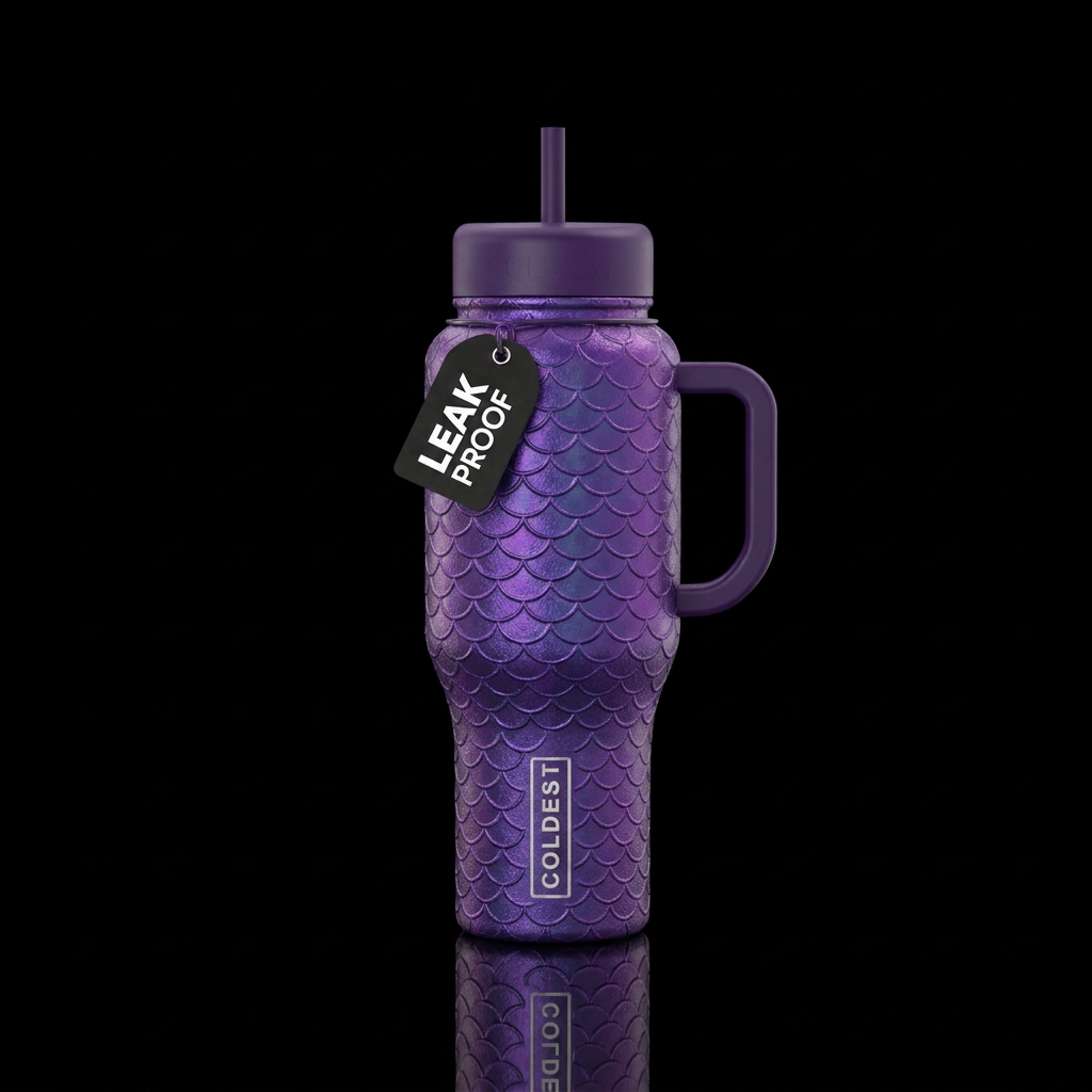 Mermaid water bottle design