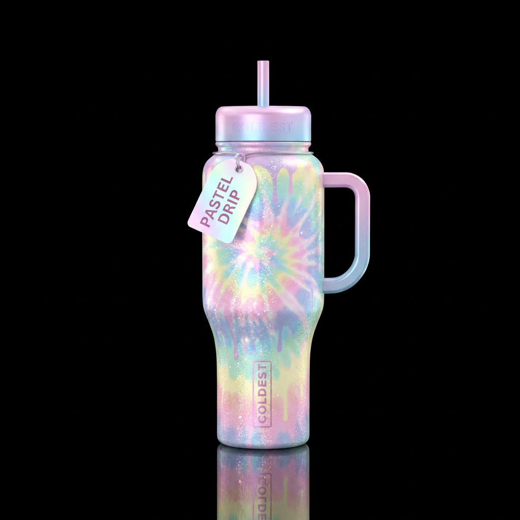Tyedie water bottle design