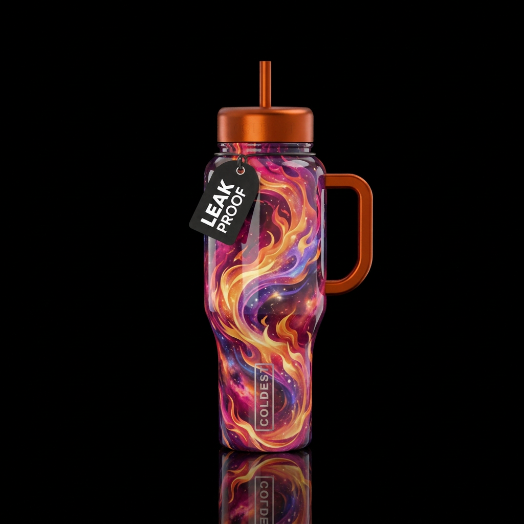 Cosmic Fire water bottle design