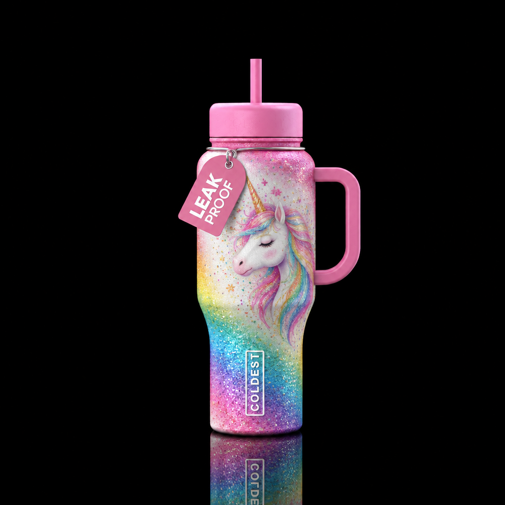 Unicorn water bottle design