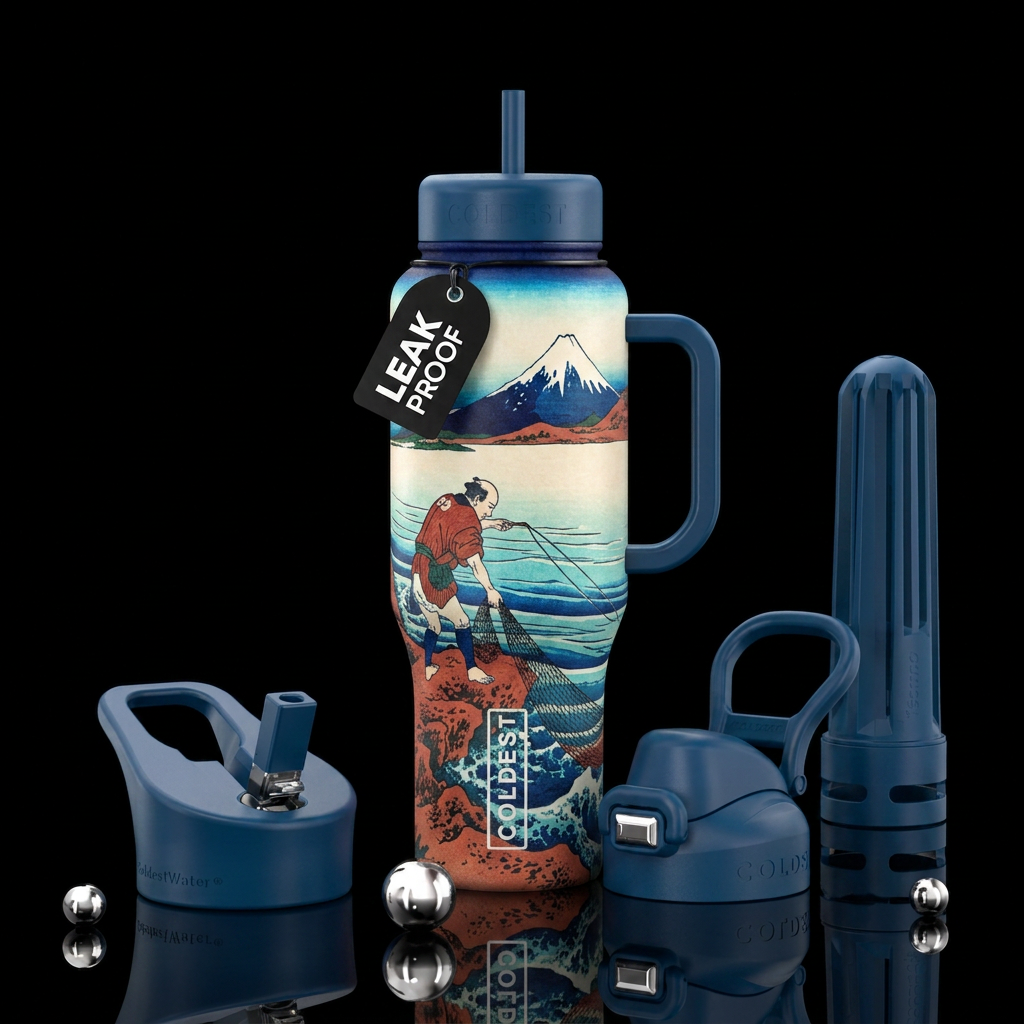 Kajikazawa in Kai Province, from Thirty-six Views of Mount Fuji water bottle design