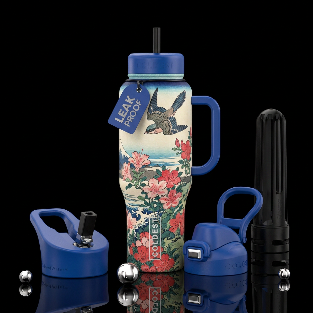 Katsushika Hokusai Hototogisu, satsuki water bottle design