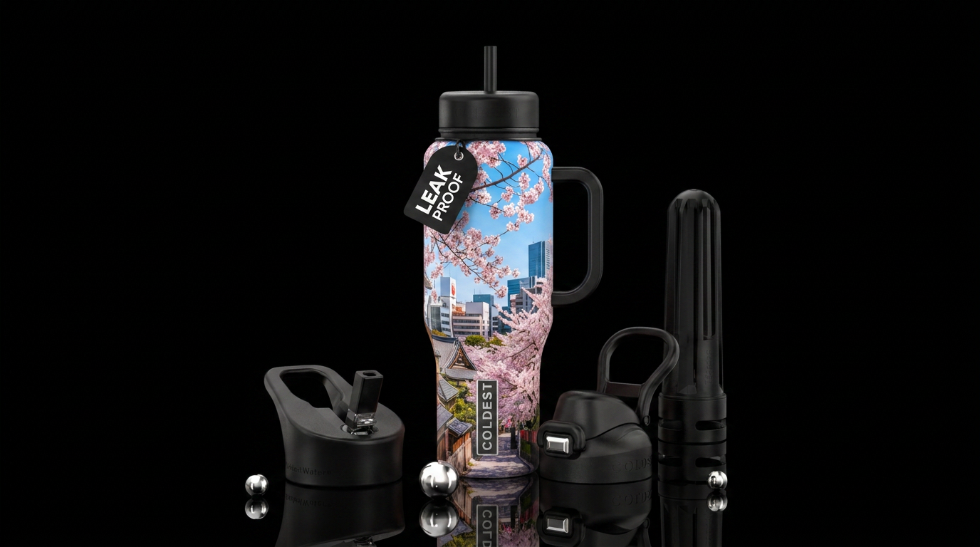 Tokyo Blossom water bottle design