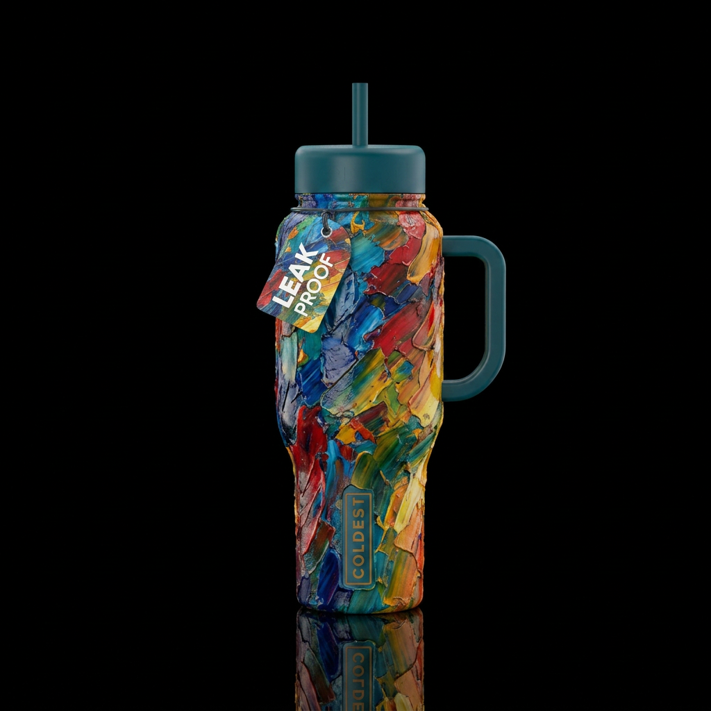Layers of Paint water bottle design