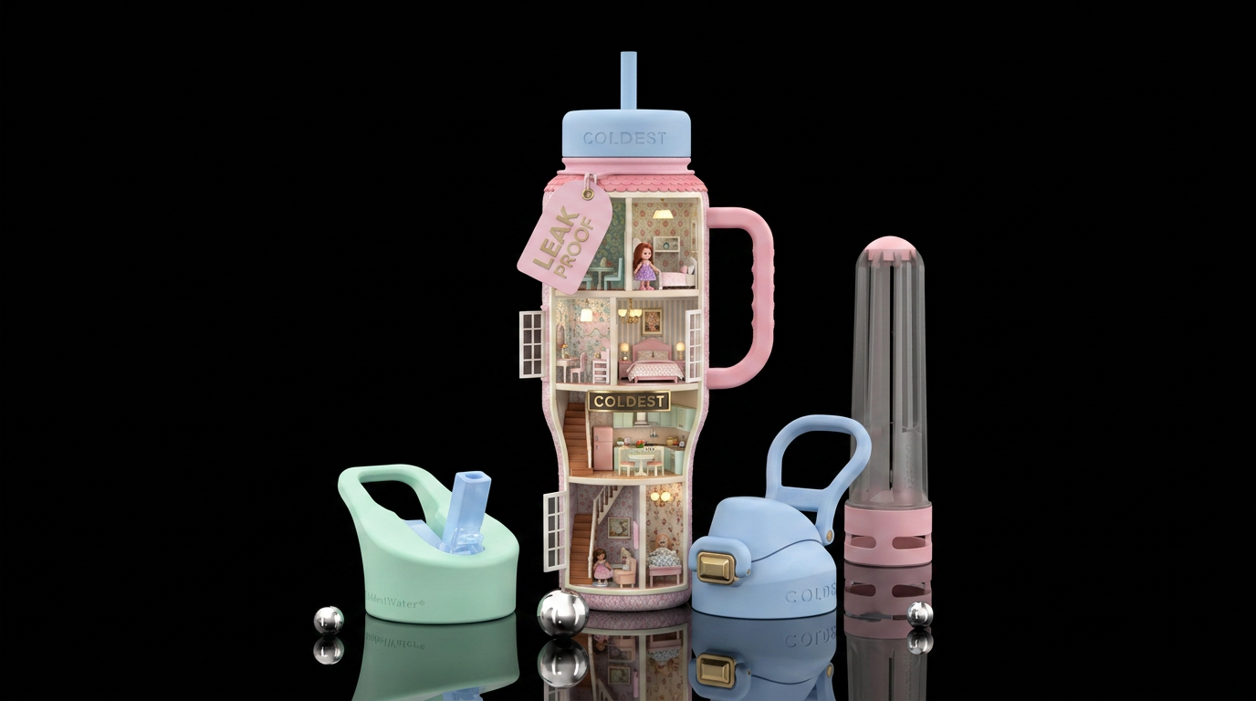 Doll house water bottle design