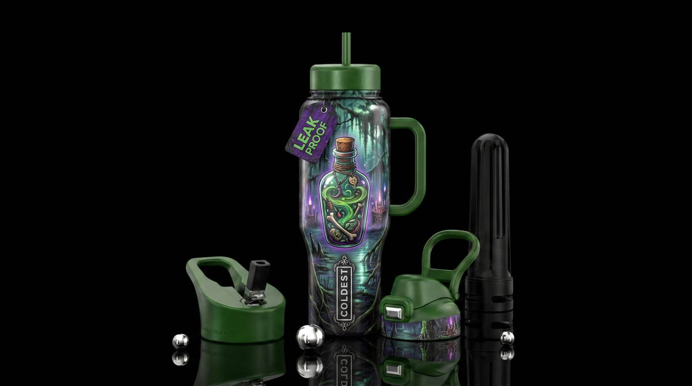 Louisiana voodoo swamp water bottle design