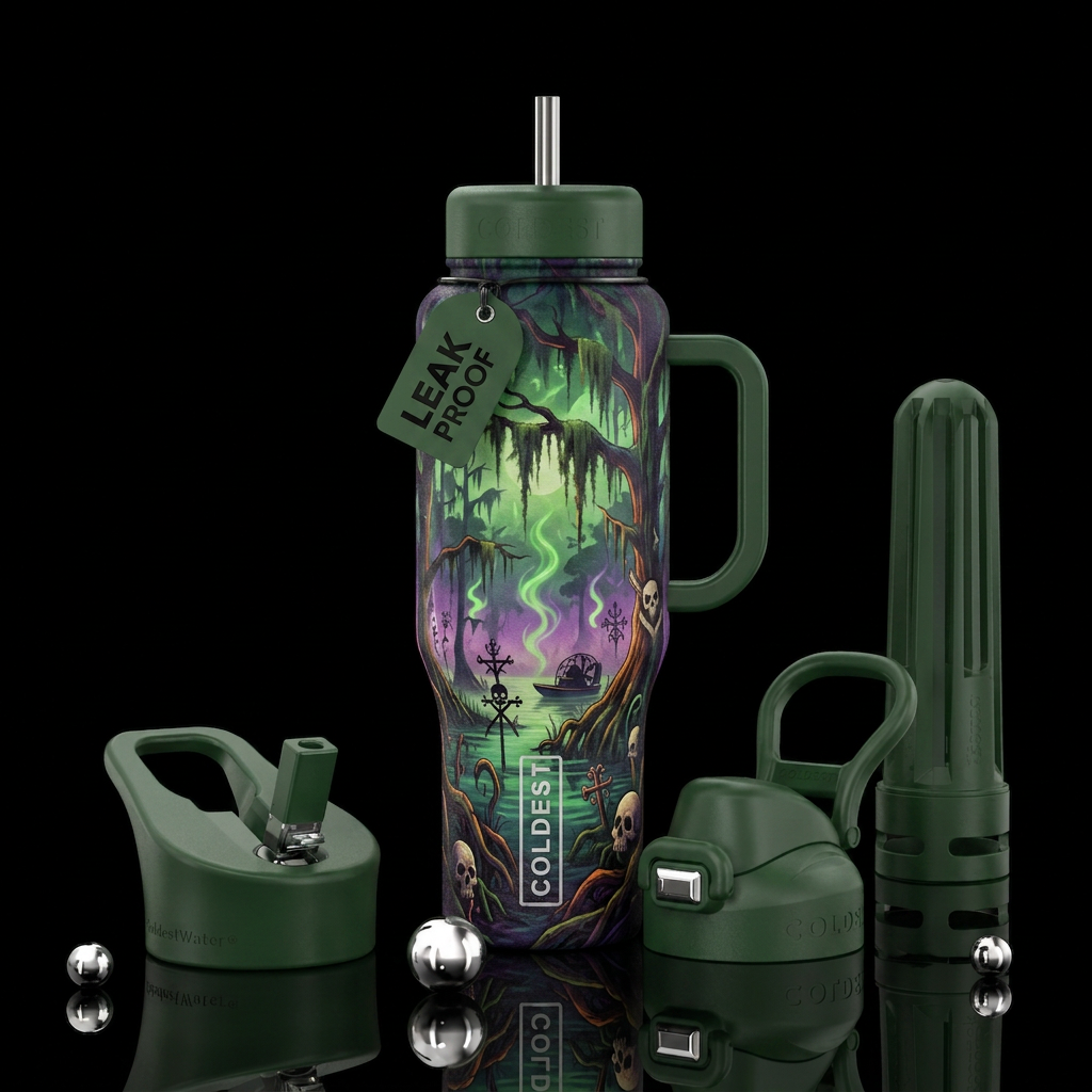 Louisiana voodoo swamp water bottle design