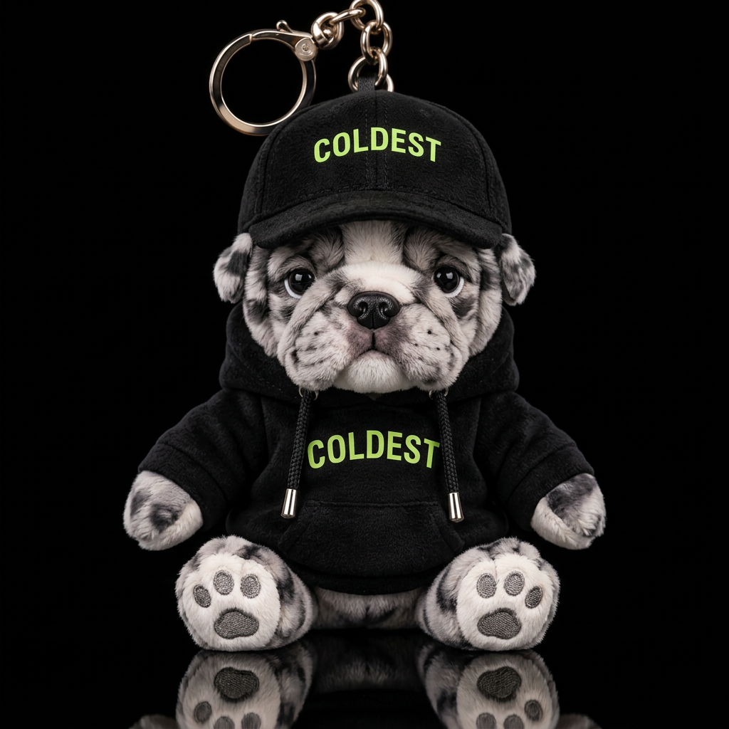 Festus the bulldog puppy water bottle design