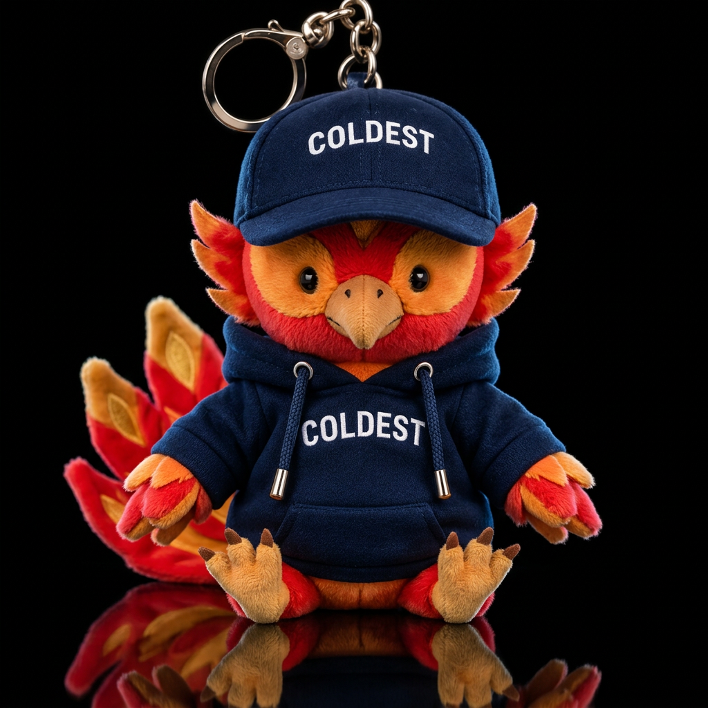 Fenny the phoenix water bottle design