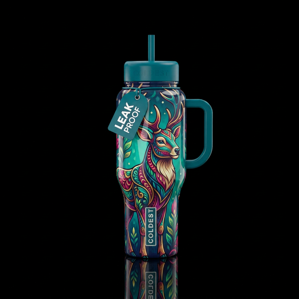 Reindeer water bottle design