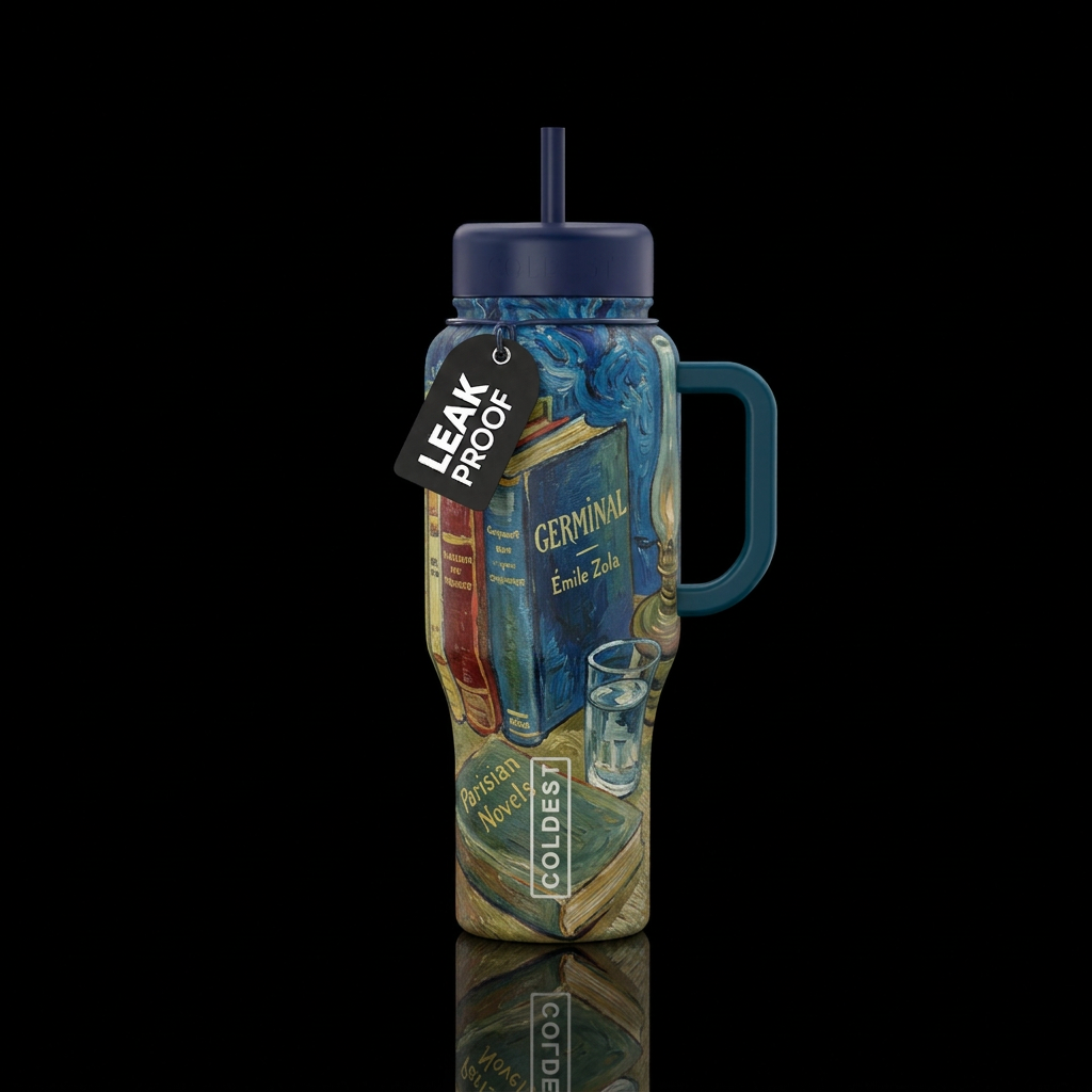 Van Gogh’s Parisian Novels water bottle design