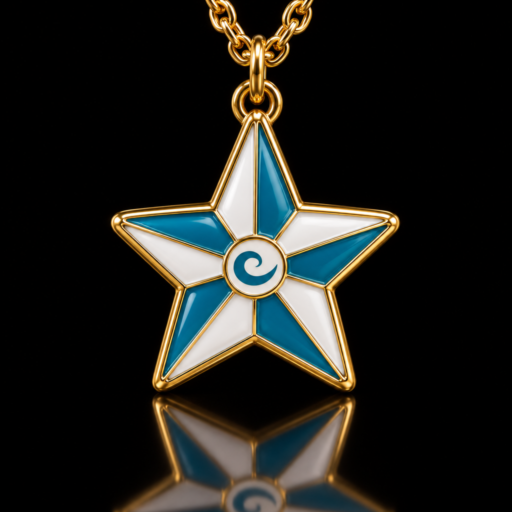 Nautical star water bottle design