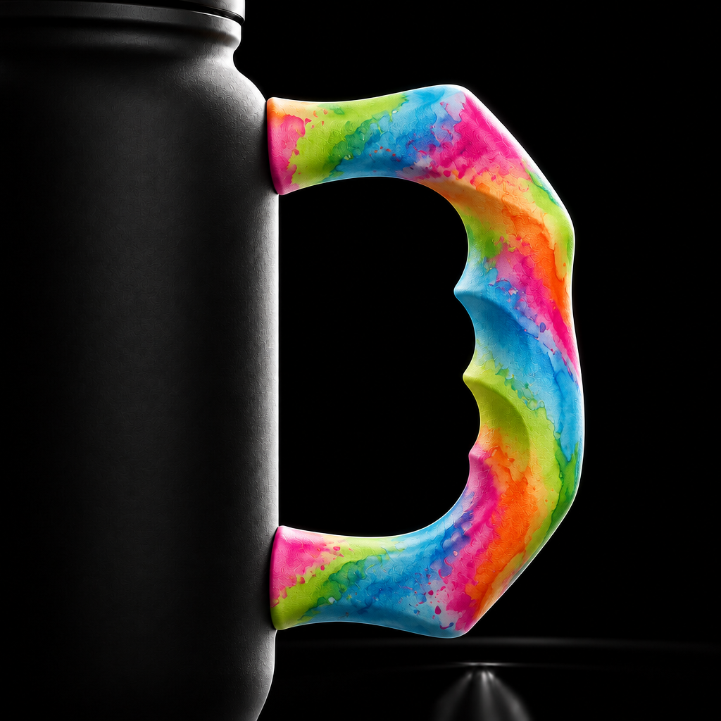 80’s throwback water bottle design