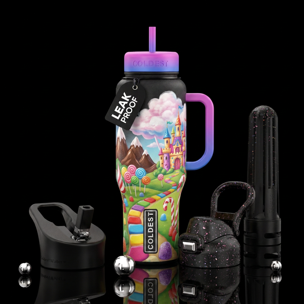 Candy land water bottle design