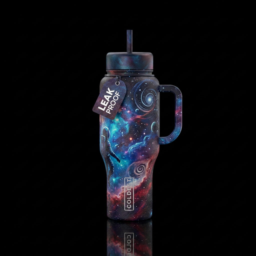 Into the unknown water bottle design