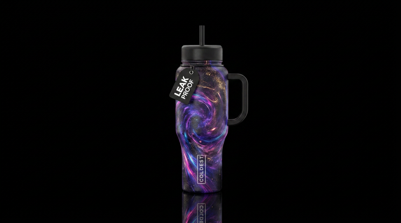 Magical mystery darkness water bottle design