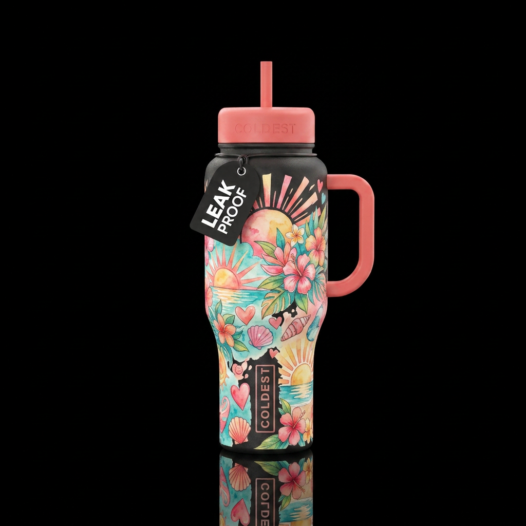 Summer love daydream water bottle design