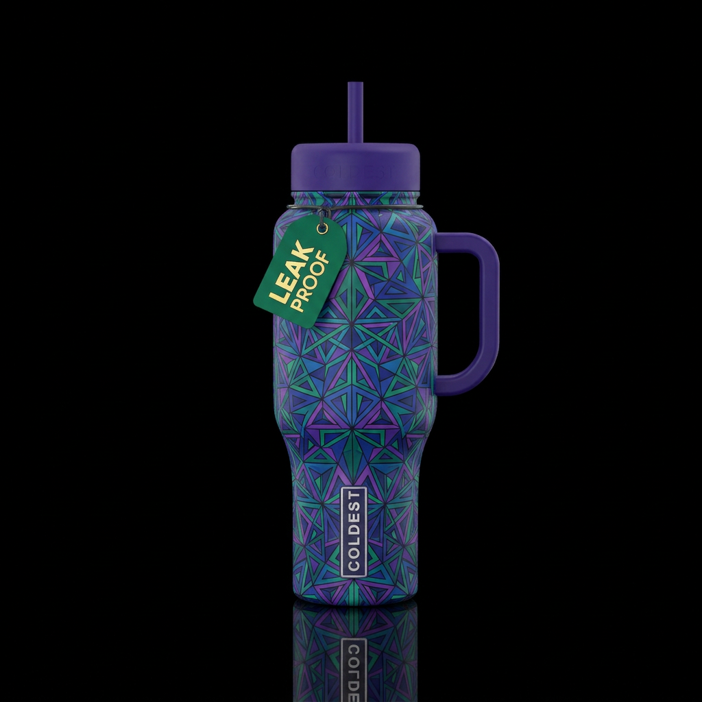 Sophisticated elegant geometric design water bottle design
