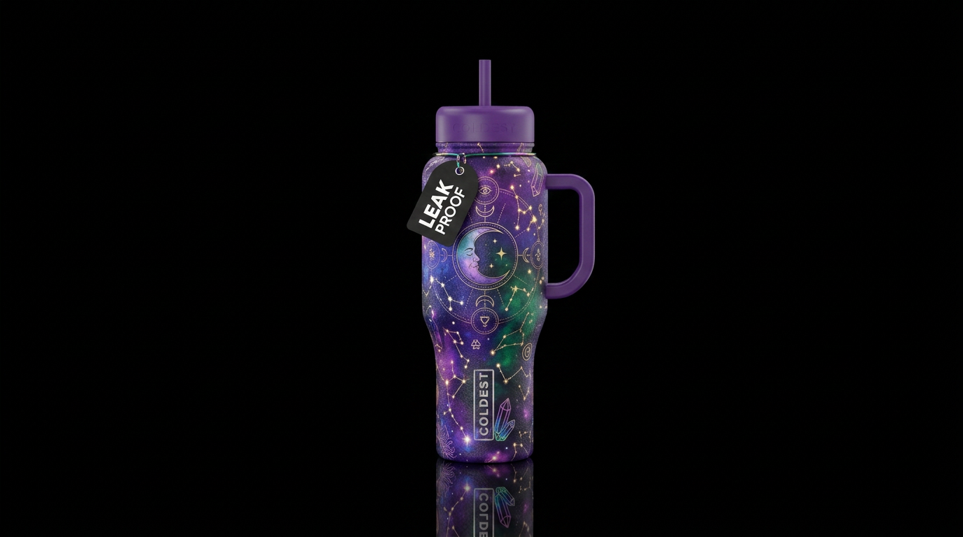 Mystical mystery magic water bottle design
