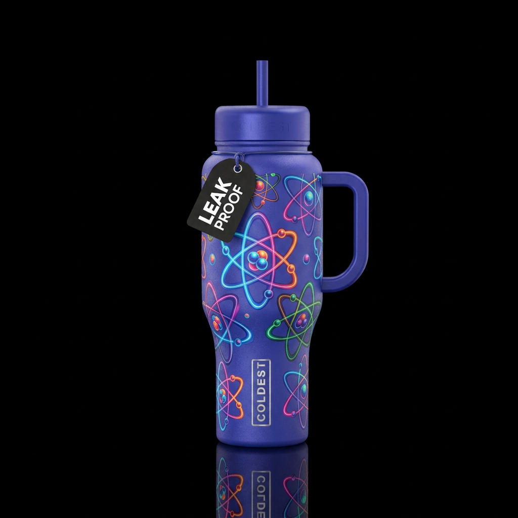 Atoms water bottle design