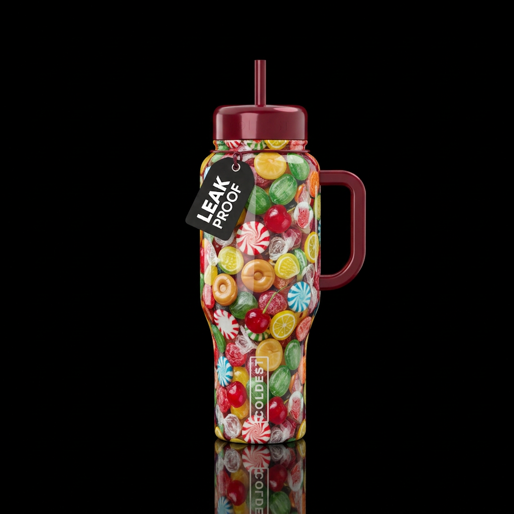 Grandma’s candy dish water bottle design