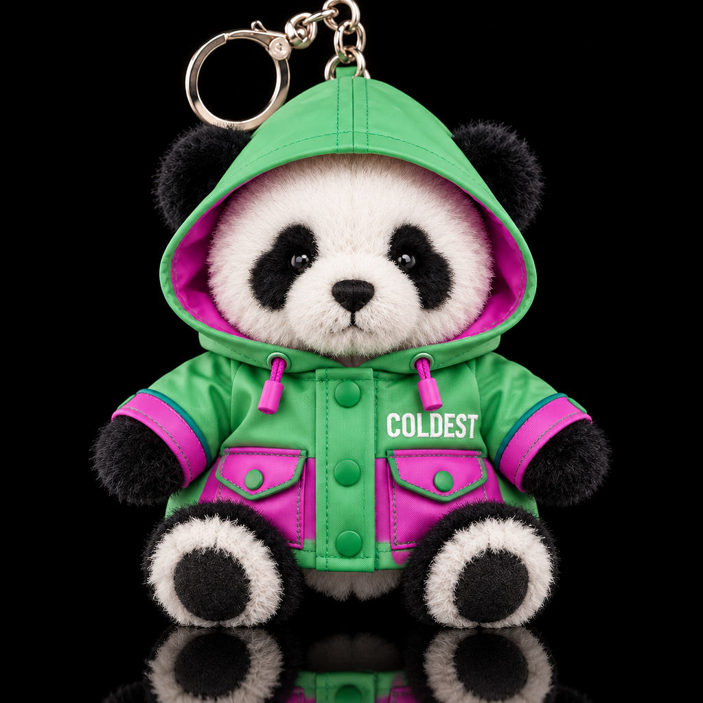 Rolly Polly Panda Bear water bottle design