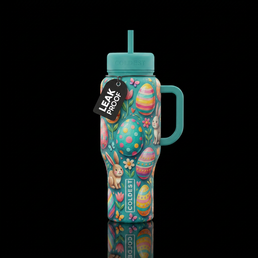 Easter Eggs water bottle design