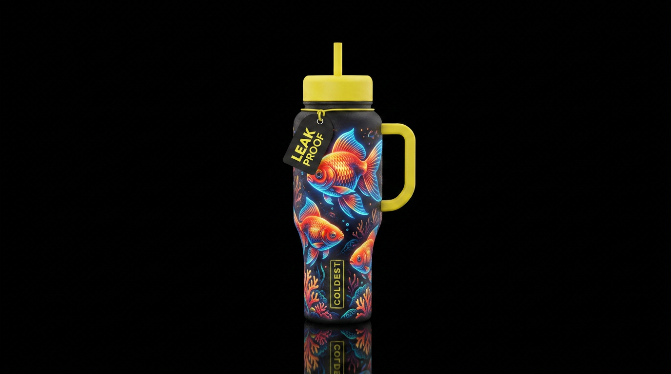 Glowie Goldfish water bottle design