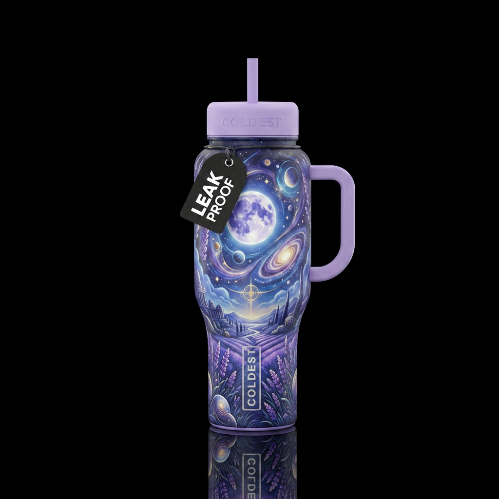 Lavendar Moonlight water bottle design