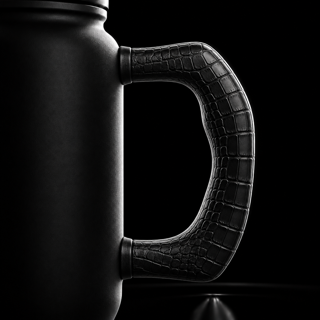 Black Croc water bottle design