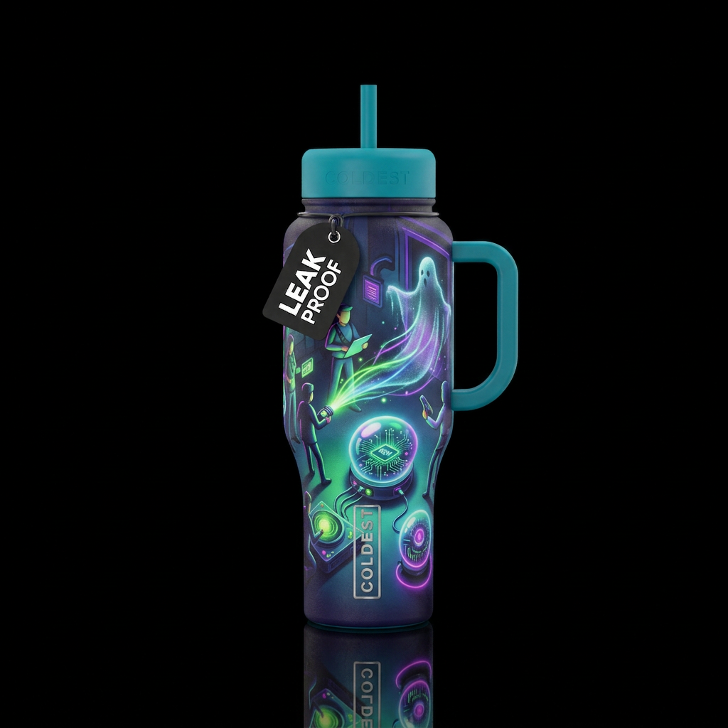 Paranormal Investigation rem pod ghost hunting water bottle design