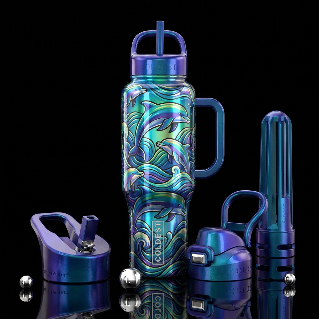 ohhh Dolphins!!! water bottle design
