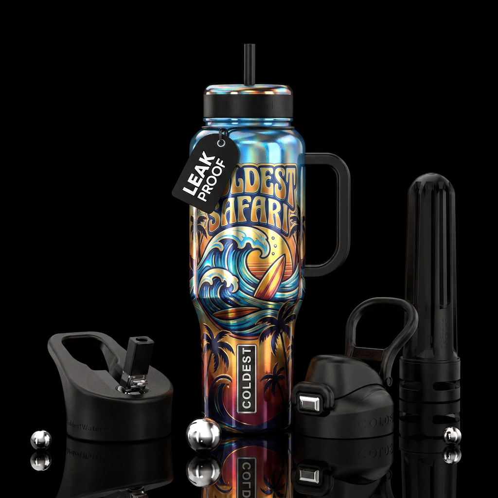 Let's all go on a safari water bottle design