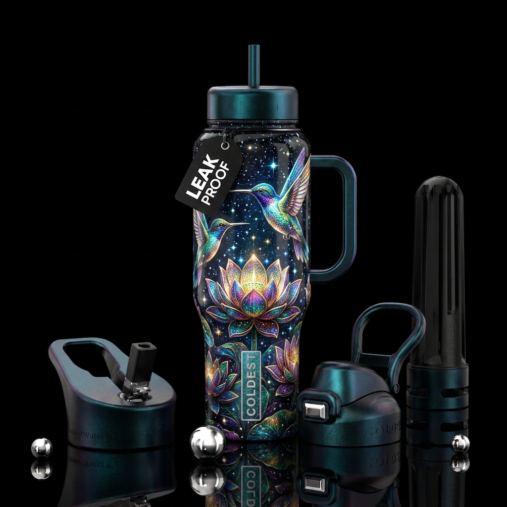Hummingbirds water bottle design