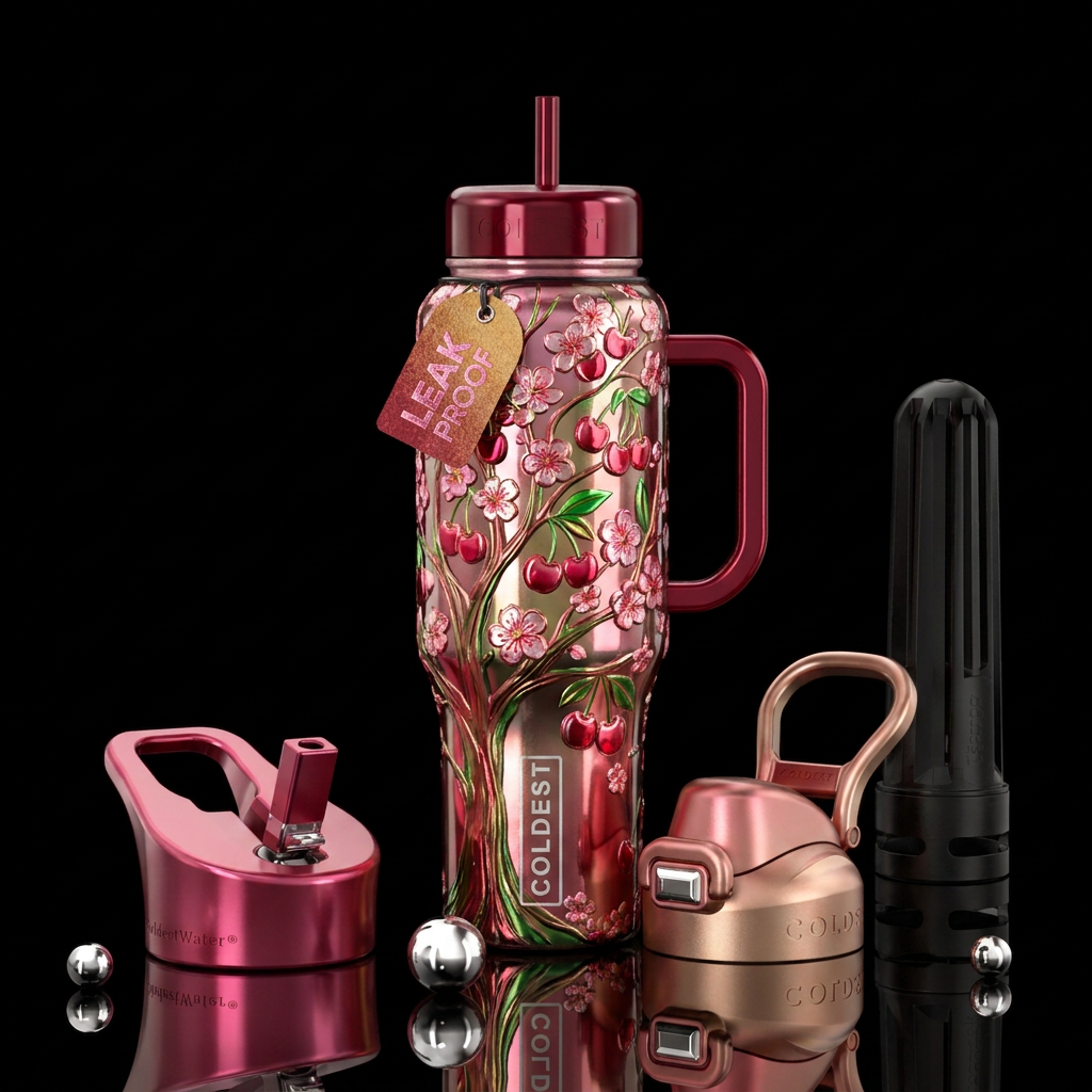 Blossoms ripening water bottle design