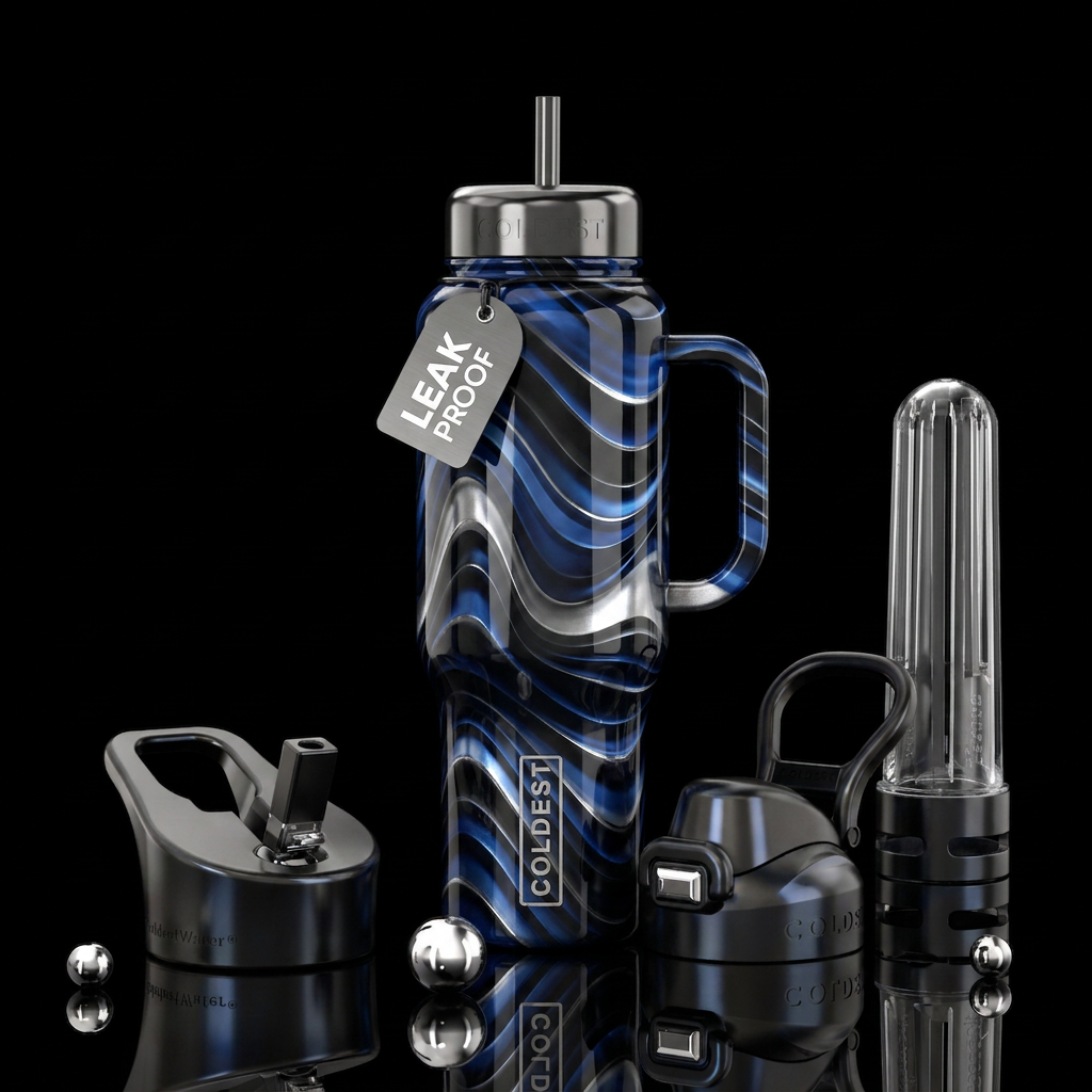 Wavy fun water bottle design