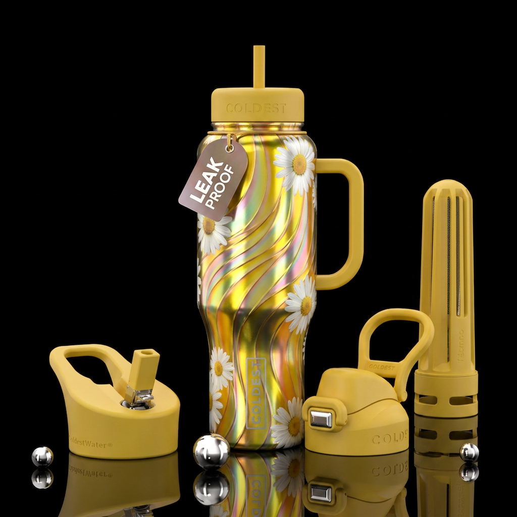Lazy daisy water bottle design