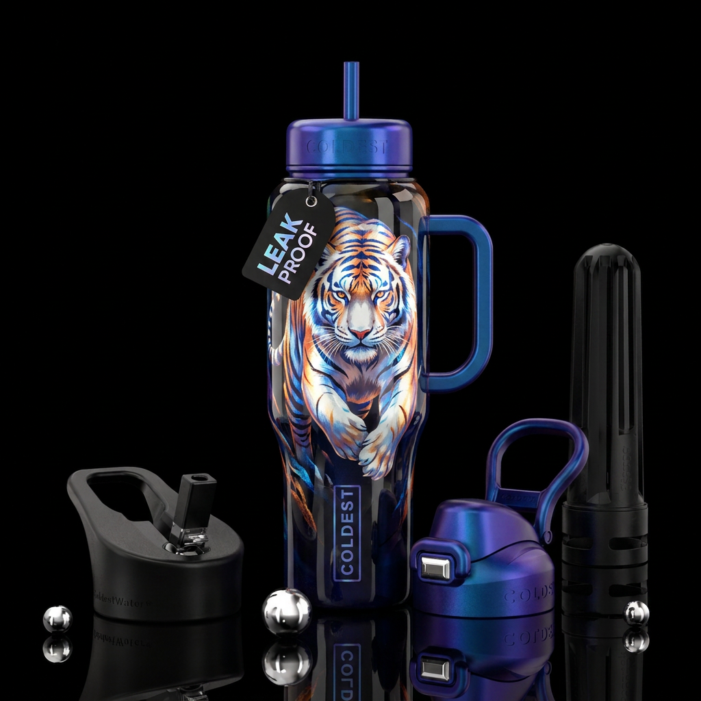 Tiger water bottle design