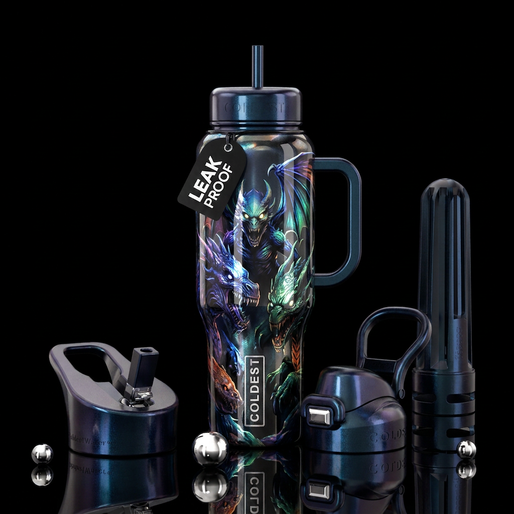 It lurks in the night water bottle design